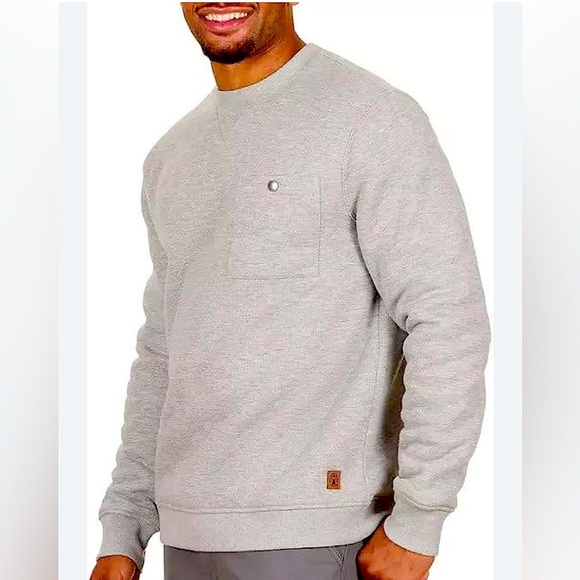 Coleman Long Sleeve Gray Sherpa Lined Crew size large - Picture 8 of 10